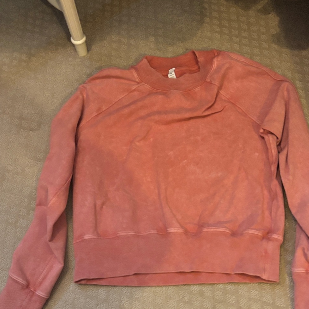 lululemon athletica coral pink pullover sweatshirt